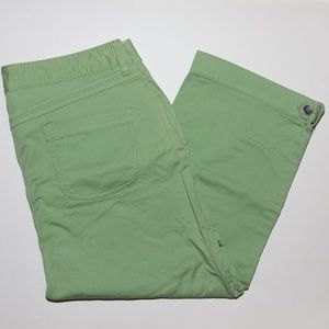 Green Cropped Jeans